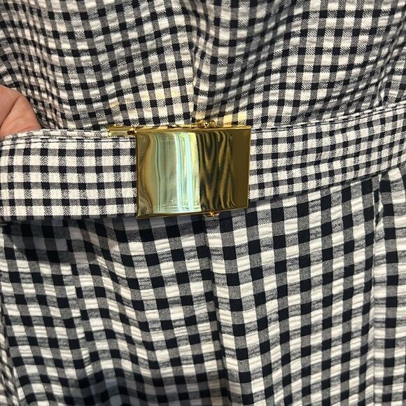 Michael Michael Kors Black/White checked Sleeveless Fit and Flare Dress Size 12 - Picture 5 of 14